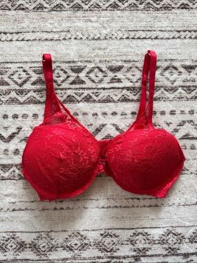 Auden Red Lace Underwire Bra
